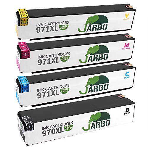 JARBO Kompatibel 970XL 971XL Tintenpatronen Hohe Kapazität kompatibel mit Officejet Pro X451dn X451dw X476dn X476dw X551dw Drucker (1 Schwarz,1 Cyan,1 Magenta,1 Gelb)