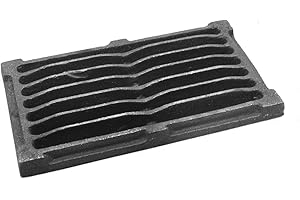 SEZAM 26,5 x 15,5 cm Gussrost Ofenrost Ascherost Kaminrost passend Kaminofen Tafelrost Rost Ofengitter Kamin Ersatzteile Zubehör Gussrost Ofenrost Grillkamin Eckig Eckrost