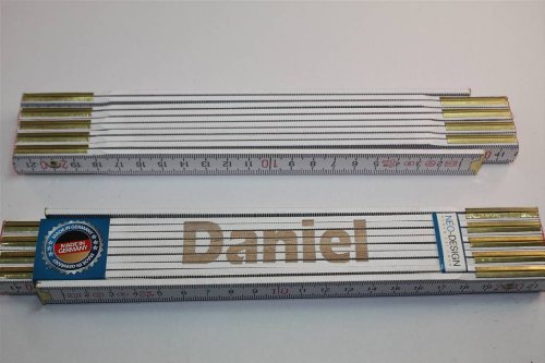 Preisvergleich Produktbild Zollstock mit Namen DANIEL Lasergravur