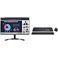 LG 27Qn600 27" QHD 2K IPS AMD Freesync Monitor + Logitech MX Keys S Wireless Keyboard Combo