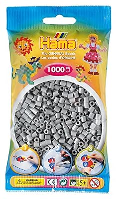 Hama - 207-17 - Loisirs Créatifs - Perles et Bijoux - Sachet 1000 Perles - Gris