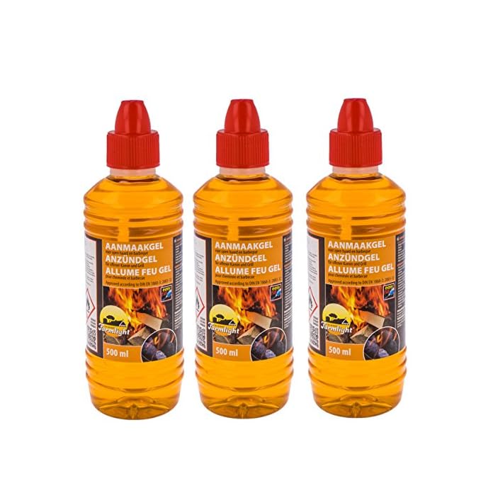 Grill Anznder Gel 3x Brenngel Flssig 500ml Fr Alle Arten Von Kohle Flssiges Anzndergel Fr Tischgrill Grillanznder Fr Grill Und Kamin Brennpaste Geruchloser Brennstoff