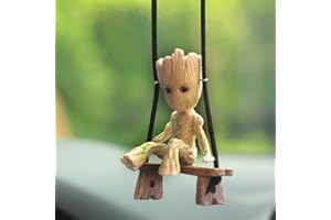 ZKTSRY Groot - Ciondolo per specchietto retrovisore auto, albero oscillante, accessorio per specchietto auto, ufficio, casa, da appendere, micro decorazione paesaggistica, regalo romantico di
