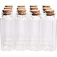 Danmu 12Pcs 40ml 1.18" x 3.14" Mini Glass Bottles, Mini Bottles, Mini Vials, Jars with Wood Cork Stoppers, Tiny Vials, Wish Bottles, Message Bottles for Wedding Favors, Baby Shower Favors, DIY Craft