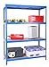 Produktbild Profi Weitspannregal HxBxT: 160x150x80 cm, 4 Böden, 350 KG/Boden, blau, Marke: Szagato (Kellerregal, Archivregal, Schwerlastregal, Stahlregal, Lagerregal)
