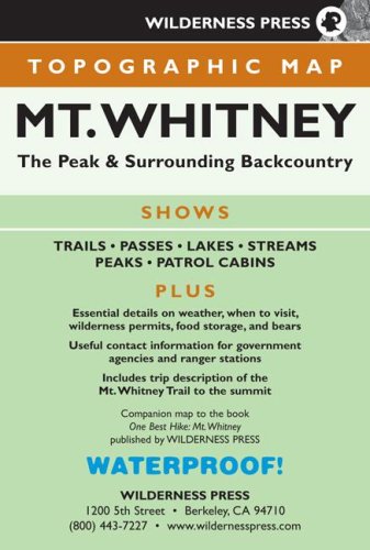 Map Mt. Whitney Topo (Wilderness Press Maps) [Idioma Inglés]