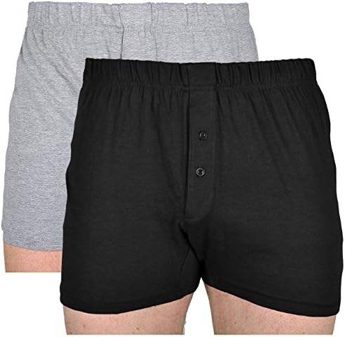 Big Mens Black Grey Cotton Valley Eddie Boxers 2xl 3xl 4xl 5xl 6xl 7xl 8xl, Size : 7XL