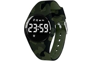 aswan watch Digitaluhr Kinder Mädchen Jungen mit Schrittzähler,Wecker,Stoppuhr, Licht,Datum-Sport Armbanduhr ohne App und Handy mit Silikonarmband