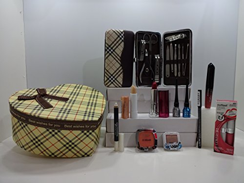 Christmas Sale ~ Luxury 10pc Make Up + 11pc Manicure Set Beauty Gift Box Gift Set Mix Brands L'Oreal - Cover Girl - Max Factor - Maybelline - Laval - Rimmel - Miss Sporty Comes In A Luxury Gift Box