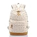 Produktbild SymbolLife Mädchen Rucksack damen Teenager Schulrucksack Casual Daypack Reisetasche Sports Wandern Rucksack für Universität Outdoor Freizeit Rucksäcke mit Mäppchen 11,4*16,9*6,7in, Beige