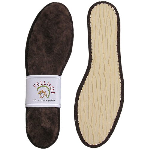 Fellhof - Plantilla para zapatos unisex, color marrón, talla 38