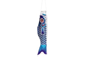 EHOTER Japan Koi Fisch Flagge Karpfen Windsack Streamer Japanische Koinobori Traditionelle Hängeflagge&Banner für den Kindertag-Outdoor Dekoration Garten Hinterhof Dekor Breeze Flying Fish