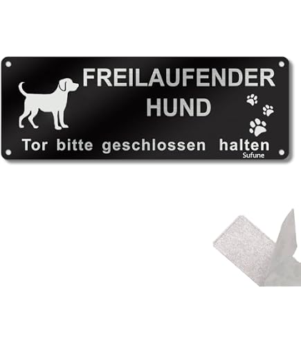 Schild 'Beware Of Dogs – The Cat Is Shady As Well' – Witterungsbeständig, 45x30cm