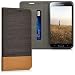 Produktbild kwmobile Samsung Galaxy S5 / S5 Neo Hülle - Stoff Handy Cover Case mit Ständer - Schutzhülle für Samsung Galaxy S5 / S5 Neo