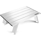 Haegs Portable Small Table Aluminum Ultra light Folding Mini Table - Beach, Picnic, Camping, Fisherman, Outdoor Small Coffee Table Side Table