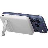 Belkin BoostCharge 10000 mAh İnce Manyetik Stantlı Power Bank, Beyaz | 10K Kablosuz Şarj, Qi2 Sertifikalı, Manyetik Halka, US