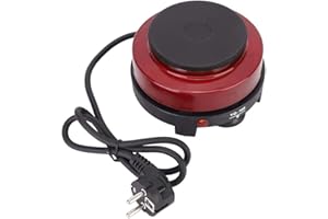 CAFOPGRILL 500W Ménage Portable Mini Poêle Électrique Chauffe-Plaque Chauffante (Prise EU Rouge 220-240V) pour Cuisine À Domicile