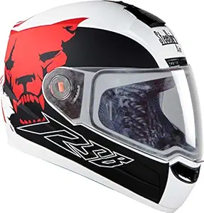 Steelbird SBA-1 Beast Matt White with Red with Plain Visor,580mm