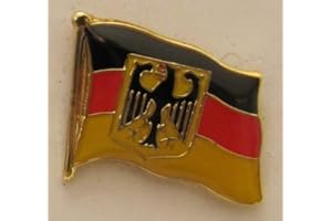 Buddel-Bini Versand Pin Anstecker Flagge Fahne Deutschland Dienstflagge Staatsflagge Adler Bundesadler Flaggenpin Badge Button Flaggen Clip Anstecknadel
