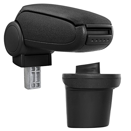 [pro.tec] Reposabrazos central - Apoyabrazos con compartimento - acolchado - tela - negro