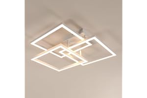 Comely Lampadario LED Soffitto Dimmerabile 62cm, 40W 4500LM Plafoniera LED Soffitto Moderna Design con Telecomando 3000K-6500K, Lampade da Soffitto per Soggiorno Camera da Letto Cucina