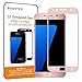 Price comparison product image Samsung Galaxy S7 Full Screen Tempered Glass Screen Protector, 9H Hardness and Anti Fingerprint Oleophobic Coated - Rose Gold