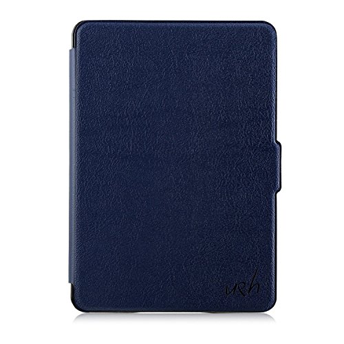 Kindle Paperwhite Hülle – eReader Slim Case Schutzhülle Tasche Etui mit Ruhemodus u. Magnetverschluss von u&h, in Blau (Navy) - 2