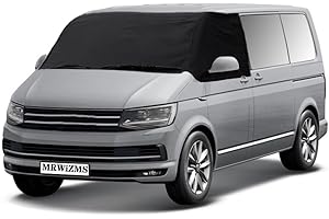MRWIZMS Cubierta Parabrisas para VW T5 T6, Cubierta de Parabrisas Coche, 600D Engrosado Oxford Tela Anti-UV, Anti-Nieve, Anti-Polvo, Actualización VW Parabrisas Cubierta (T5 T6)