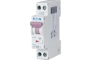 EATON 264749 PLG4-C32/1N - DISJONCTEUR MODULAIRE PH/N - Blanc - MANETTE VIOLETTE - 1P+N / 32 A - COURBE C - Raccordement à vis
