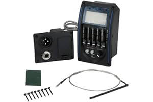 Oewnvmd Prener LC5 Un 5 Bande Pickup per Chitarra Acustica Preamplificatore EQ LCD Tuner Piezo Equalizer