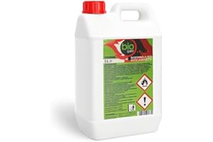 Bioetanolo combustibile stufe Bio Sprint 5 litri 99,9% inodore no fumo naturale no zolfo, Plastica, Rosso