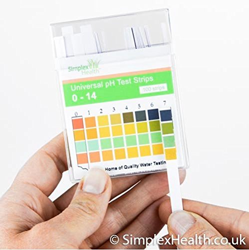 Simplex Health Wasser pH Teststreifen von 0 – 14 (100 Stück) Säure Basen Teststreifen - 4
