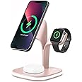 UNIGEN® Magtec 500 4in1 23W Foldable Magnetic Mag-Safe for iPhone 16/16 Plus/16 Pro/16 Pro Max,15/15 Plus/15 Pro/15 Pro Max,14/13/12 Series, AirPods 3rd/2nd, Series 9/8/7/6/5/4/SE LED Lamp-Pink