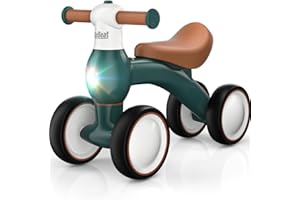 SLIDBEAT Baby Balance Bike 1 Year Old with Colour Lights, Toddler bike for Boys Girls 1st Birthday Gifts, Ride On Toys Age 10-24 Months, Baby Walker No Pedals 1-2 Year