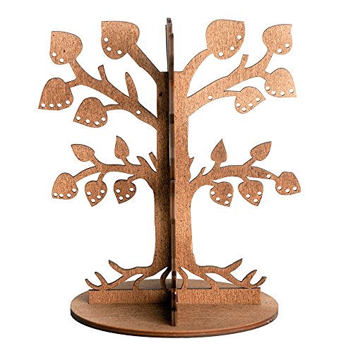 Schmuckbaum Aufbewahrung fur Ohrringe – Schmuck Stander auf Holz – Schmuckhalter fur Ketten – Schmuckstander in Baum form – Halter fur Kette – Ohrringständer fur Geschenke - 2