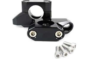 Xitomer 1 1/8 Zoll 28.6 mm Motorrad ATV Dirt Bike Motocross Offset Aftermarket Lenkererhöhung mit Klemmen passend für Suzuki DR-Z400SM, Kawasaki, BMW S1000R, Yamaha MT-125, Honda, Triumph (schwarz)