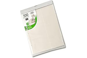 CEANOTHE Lot de 10 Feuillets Pochettes Recharges pour Album Photo et Classeur, 100 Photos (11,5x15 cm ou 10x15 cm) - 20 Pages Blanches, 5 Photos par Page - Compatible 29x36,4 cm -Marque Française