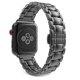 MoKo Armband Kompatibel für Apple Watch 38mm Series 3/2 / 1, [fünf Longines] Edelstahl Wrist Band Uhrband Uhrenarmband Erstatzband, Space Grau