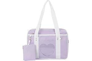 AlwaySky Ita Torby w kształcie serca, okienko, japońska torebka szkolna, duża torba JK, dziewczęca, torba marynarska, anime tornistry dla , komiks, DIY, cosplay