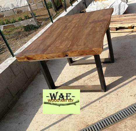 Tavolo In Legno Massello Vintage Wood Art Ely Dimensioni