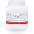 BRM Chemicals Lanolin Anhydrous - 1 KG For Soap Making, Shampoo, Cosmetics, Serum Making, Beauty Formulations, Moisturizer, Lotion Making, Domestic Use & DIY Personal Care For Face, Hair, Skin & Body