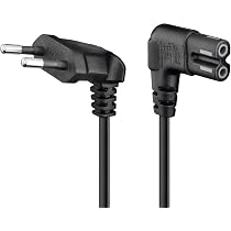 InLine Netzkabel 10m – Netzstecker Auf Euro 8 C7 Gewinkelt, Schwarz