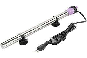 Sheens Réchauffeur d'aquarium, réchauffeur thermostatique Automatique d'acier Inoxydable de Barre de Chauffage de réservoir de Poissons 50W/100W/200W/300W/500W Anti-déflagrant(500W)