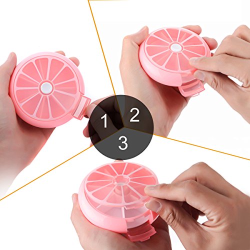 Cadillaps 7 Tage Medikament Box Tablettendose Vitamin Aufbewahrungsbox Pillendose - 4