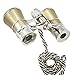 Produktbild OPO Opera Theater Horse Racing Glasses Binocular Telescope Chain Necklace (Gold with Silver Trim) 3X25 by OPO