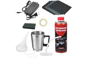 Ctopkatuo Scheinwerfer Aufbereitung Politur Set Mit 220v Stromversorgung, Scheinwerfer Reparatur Bedampfen Werkzeug, 800g FlüSsigkeit Set FüR Scheinwerfer Restaurations