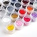 Fashion Gallery 24 Colour Jumbo Size Velvet Flocking Powder Velvet Nail Art Polish Tips