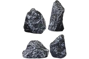 ibasenice Miniature Simulated Rockery Stones Artificial Garden Rocks for Bonsai Landscape Decoration Indoor Outdoor Tea Table Accessory