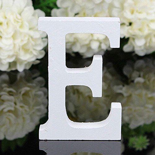 Freeas Letras de madera decorativas, 26 letras del alfabeto de madera de la letra de la pared para niños bebé nombre niñas dormitorio boda novia fiesta hogar decoración letras de la altura: 8 cm