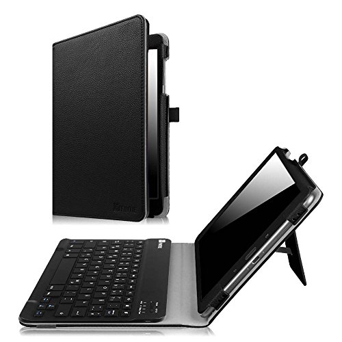 Fintie ASUS ZenPad 3S 10 Z500M Bluetooth Tastatur Hülle Keyboard Case - Ultradünn leicht SmartShell Ständer Schutzhülle mit magnetisch abnehmbar drahtloser Bluetooth Tastatur für Asus ZenPad 3S 10 Z500M 9,7 Zoll (2016 Modell) Tablet-PC, Schwarz